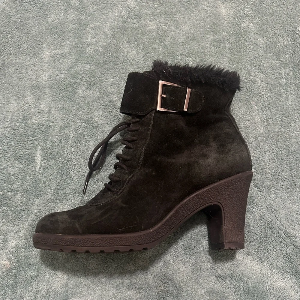 Aerosoles Suede Moto Boots 6